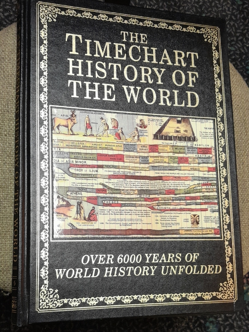The Timechart History of the World Hardcover - Black with Gold Lettering